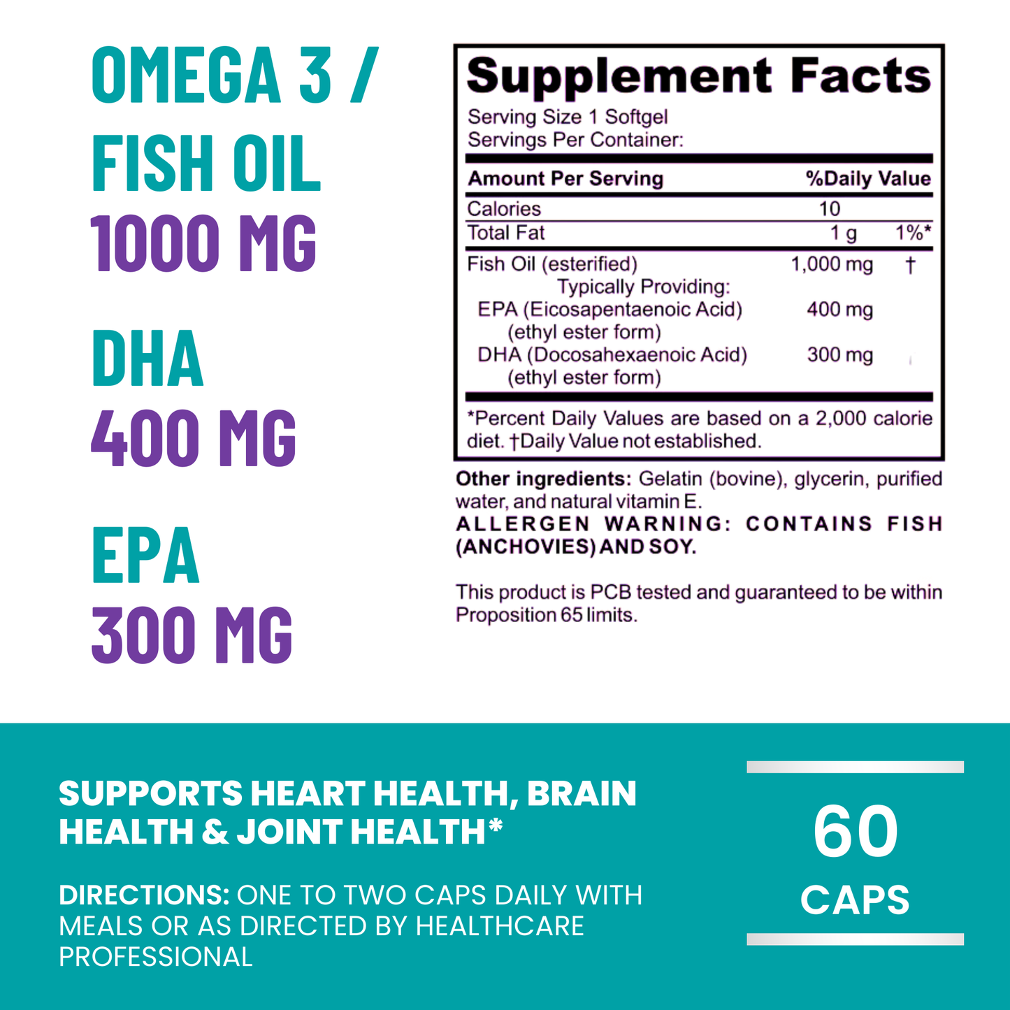 OmegaForte - Omega 3 Fish Oil Supplement