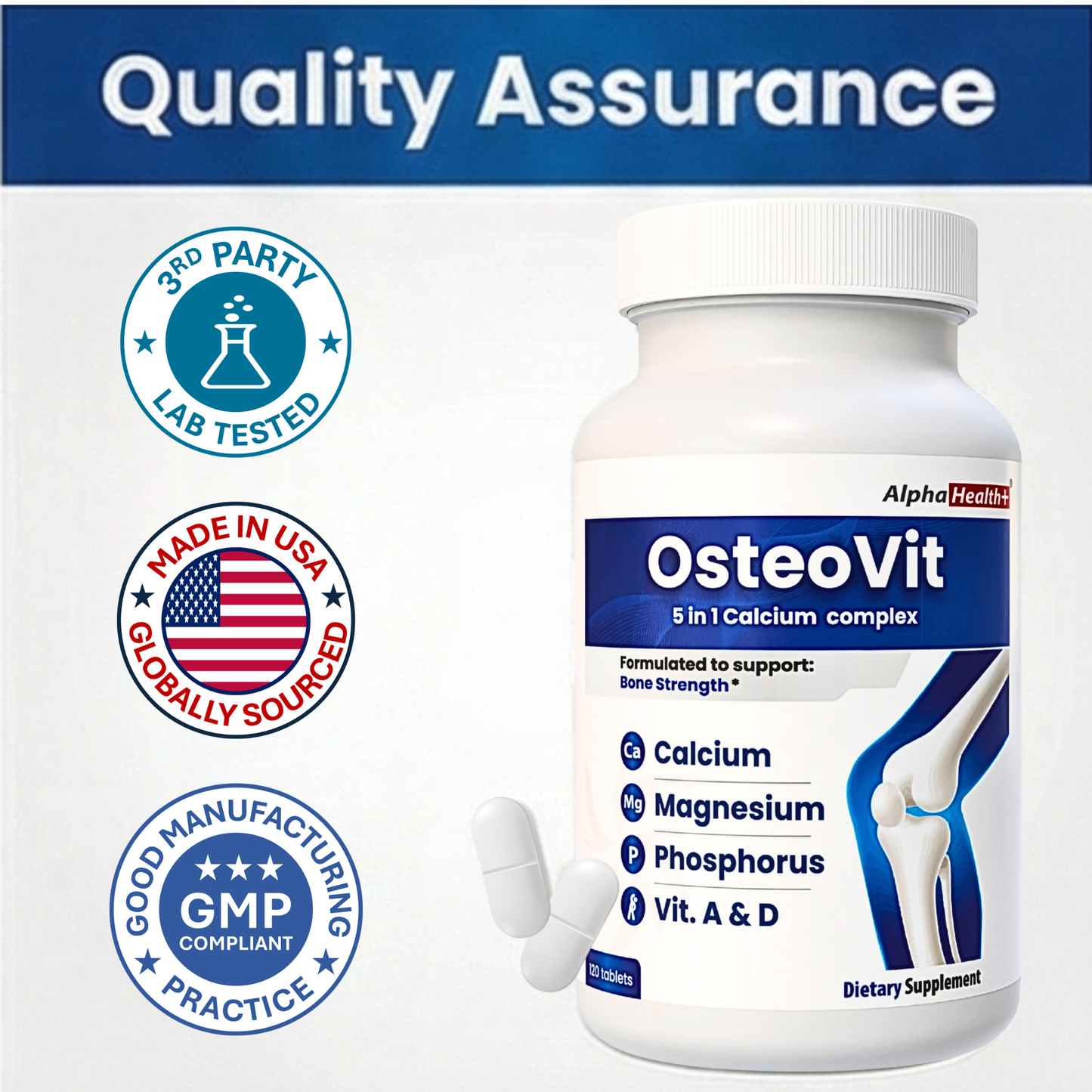 OsteoVit 5-in-1 Calcium 120 tabs Multivitamin
