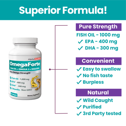 OmegaForte - Omega 3 Fish Oil Supplement